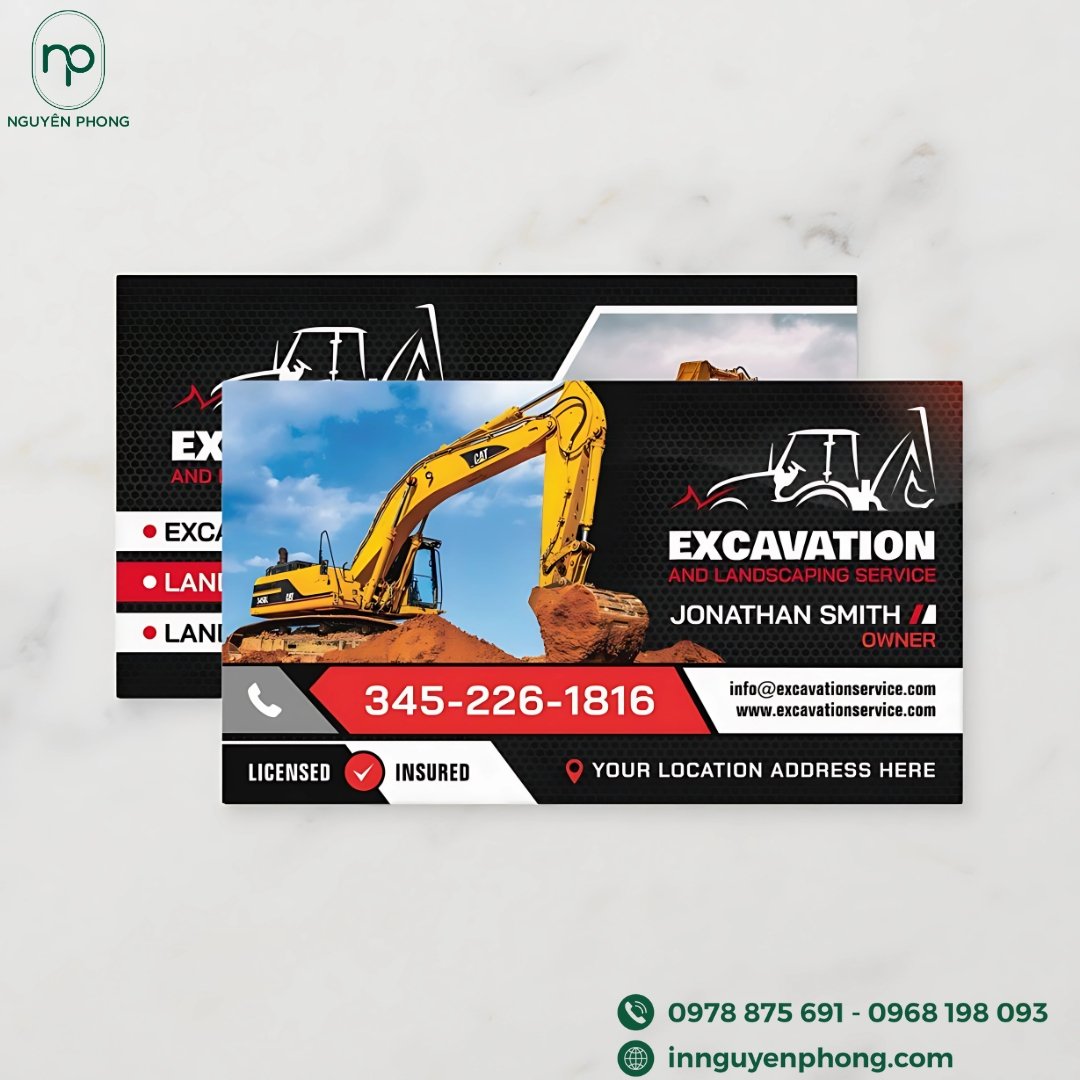 Card visit công ty xây dựng